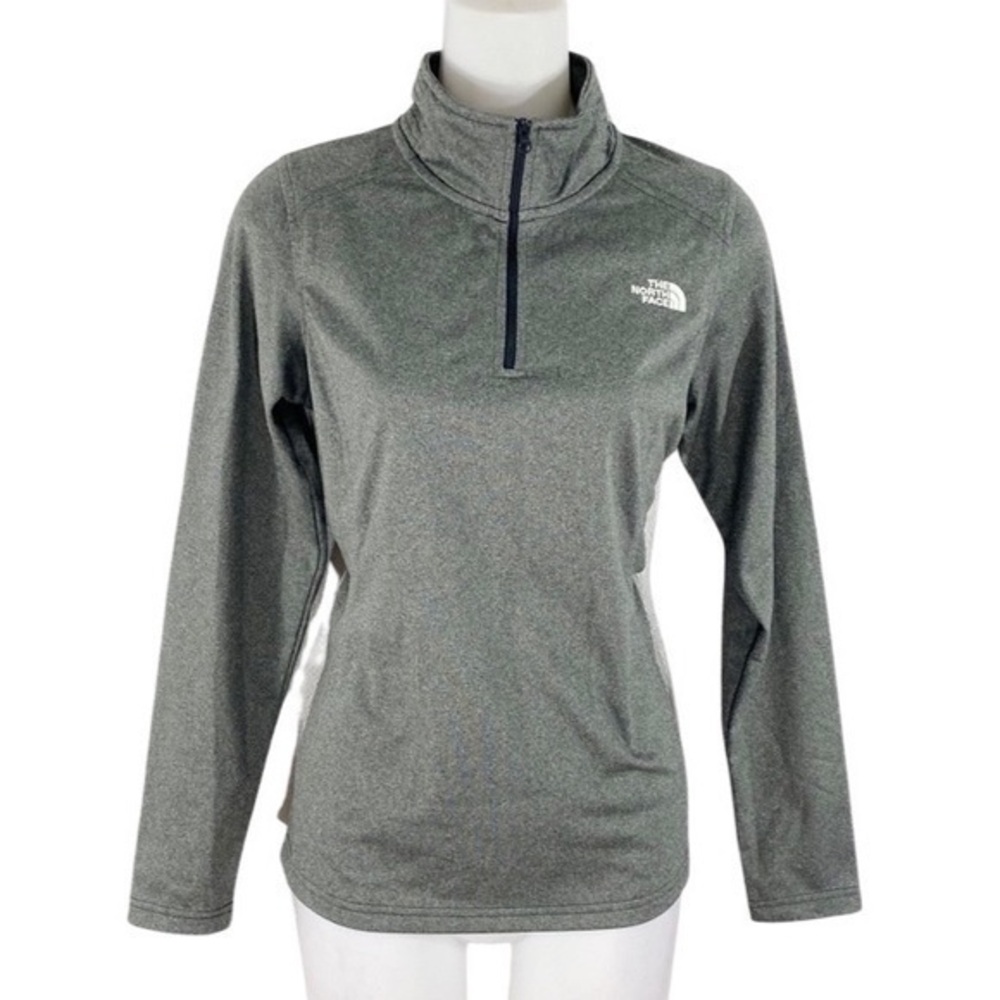 The North Face gray Glacier 1/4 zip pullover Small S
